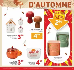 Catalogue Trafic page 3: MAISON LUMINEUSE €3,99, LAMPE CHAMPIGNON LED €4,99