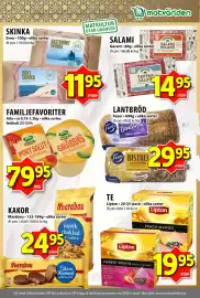 Matvärlden Tensta reklamblad vecka 38 Sida 5: SKINKA €11,95, LANTBRÖD €29,95