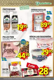 Matvärlden Tensta reklamblad vecka 38 Sida 6: SVENSK KASSLER €89,95, PROTEINSHAKE €19,95