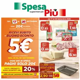 Volantino SpesaPiù Supermercati Pagina 1: Divella Passata €0,83, Findus Sofficini €1,99
