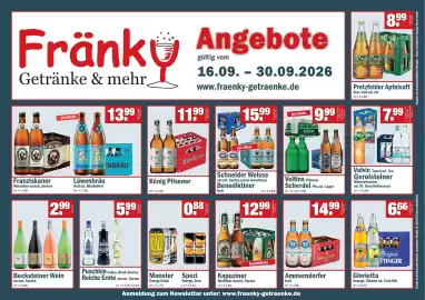 Fränky Getränke Prospekt Seite 1