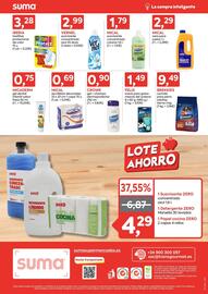 Folleto Suma Supermercados Página 8: Iberia toallitas protectoras de color €3,28, Mical suavizante concentrado €1,79