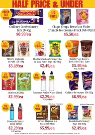 Farmer Jack's catalogue Page 5: Powerade Active Water €2,29, Cadbury Confectionery Bars €0,99