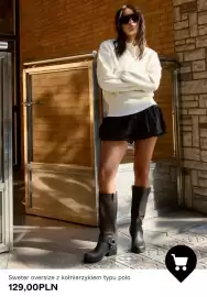 Bershka gazetka tydzień 38 Strona 10: Sweter oversize z kołnierzykiem typu polo €129,00