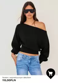 Bershka gazetka tydzień 38 Strona 3: Sweter z asymetrycznym dekoltem €115,00