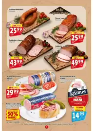 Prim Market gazetka tydzień 38 Strona 3: Kiełbasa zwyczajna PELIKAN €25,99, Pieczeń rzymska Pelikan €25,99