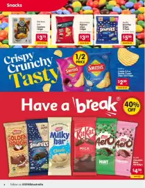 Spar catalogue week 38 Page 6: Nestlé Smarties Mini €5,50, Red Rock Deli Honey Soy Chicken Crackers €3,75