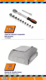 Folheto Action semana 38 Página 16: Manta XL Studio Home €7,95, Jogo de catraca e soquetes Werckmann €14,95