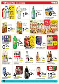 Folheto Froiz Página 14: Refrigerante Coca-Cola €1,29, Cerveja Erdinguer branca, ou preta 50cl €2,79