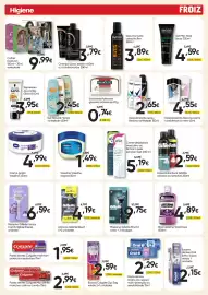 Folheto Froiz Página 16: Creme depilatório masculino ou feminino pele sensível Veet €5,19, Vaselina Vaseline original €1,49
