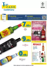 Folleto TOP Cash & Carry Página 1: J&B Rare €7,65, Nestea limón o té verde maracuyá €0,48