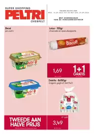 Peltri folder Pagina 1: Delelie €3,49, Lotus Biscoff €1,69