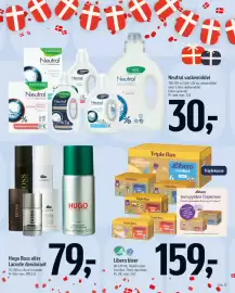 Føtex tilbudsavis uge 38 Side 15: Neutral vaskemiddel €30,00, Hugo Boss eller Lacoste deodorant €79,00