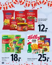 Føtex tilbudsavis uge 38 Side 4: Santa Maria krydderi i glas eller Tex Mex €12,00, Knorr dinner kit €18,00