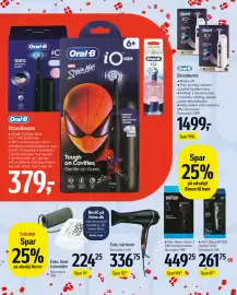 Føtex tilbudsavis uge 38 Side 59: Eltandbørste €1.499,00, F.eks. Braun Series 3 300S barbermaskine €449,25