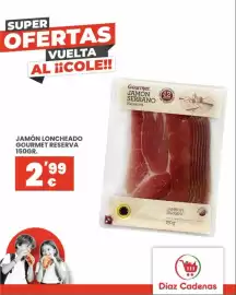 Folleto Díaz Cadenas Página 1: Gourmet - jamon loncheado reserva €2,99
