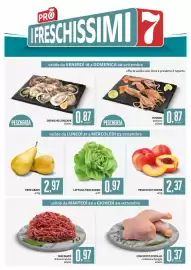Volantino PRO7 Supermercati Pagina 4: Lattuga Trocadero €0,97, Pere Abate €2,97