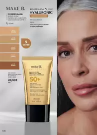 Folheto O Boticário Página 114: Make B. hyaluronic base líquida protetora com ácido hialurônico €20,99