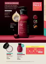 Folheto O Boticário Página 21: Cuidado creme firmador de colo 5 em 1 €18,99, Nativa spa cherry rouge €18,99