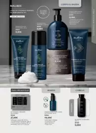 Folheto O Boticário Página 87: Creme hidratante facial anti-idade mulbec €19,99, Malbec cabelos shampoo antiqueda €9,99