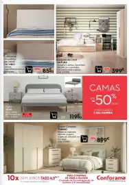 Folheto Conforama Página 13: Cabeceiras revestidas em veludo da vinci €85,90, Conjunto de Cama Natura €399,00