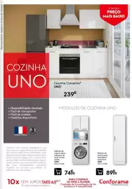 Folheto Conforama Página 15: Cozinha Uno €239,00, Módulo de coluna para lavandaria/ vassouras uno €89,99