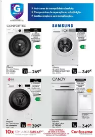Folheto Conforama Página 17: Máquina de lavar roupa samsung €349,00, Máquina de lavar roupa confortec cf10314ia €269,00