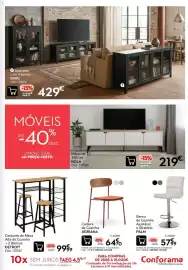 Folheto Conforama Página 7: Banco de cozinha ajustável e giratório palm €57,99, Aparador com 4 portas SIRIO €429,00