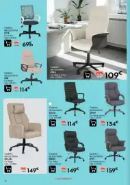 Folheto Conforama Página 8: Cadeira de escritório grim €134,00, Cadeira de Escritório Suzu €114,00