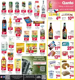 Qanto leták týden 38 Strana 1: Radegast Rázná 10° €13,90, Radegast Ryze Hořká 12° €19,90