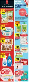 Real Canadian Superstore flyer week 38 Page 2: PC bathroom tissue €20,00, Niuriss milk-based infant formula €35,00