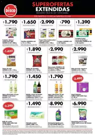 Folleto Disco Página 6: Agua saborizada con gas €1.790,00, Papel higi uevo family care doble hoja €3.099,17