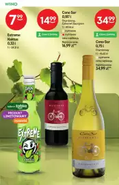 Żabka gazetka | Alkohole Strona 14: Wino białe Cono Sur Chardonnay €14,99, Wino białe Extreme Kaktus €7,99