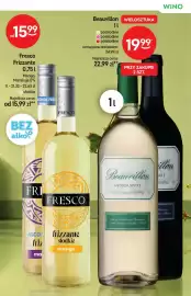 Żabka gazetka | Alkohole Strona 15: Wino musujące Fresco Frizzante Mango €15,99, Wino białe Beauvillon półsłodkie €19,99