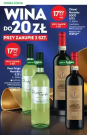 Żabka gazetka | Alkohole Strona 6: Wino czerwone Chianti Roccialta DOCG €17,99, Wino białe Pinot Grigio Roccialta €17,99