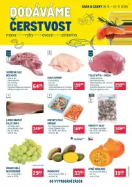 Makro leták týden 38 Strana 1: Telecí kýta – ořech €299,00, Dýně hokkaido €19,90