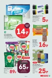 SPAR tilbudsavis uge 38 Side 28: Care Toilet Papir eller Køkkenruller €14,00, Fairy Opvasketabs €65,00
