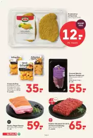 SPAR tilbudsavis uge 38 Side 4: Gestus Røget Bacon €59,00, Hakket Oksekød €65,00