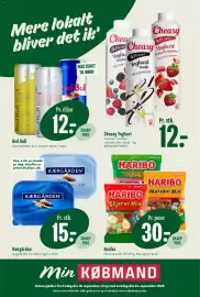 Min Købmand tilbudsavis uge 38 Side 1: Kærgården €15,00, Haribo Stjerne Mix Matador Mix Click €30,00