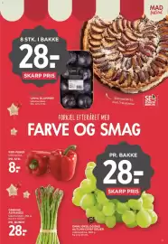 MENY tilbudsavis uge 38 Side 11: Grønne asparges €28,00, Omhu økologiske autumn crisp druer €28,00