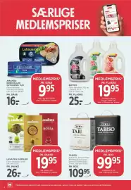 MENY tilbudsavis uge 38 Side 8: Amanda rogn eller glyngøre tun €9,95, Lavazza kapsler €19,95