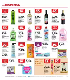 Volantino Unicoop Etruria Pagina 19: Vini Borgo San Michele €5,99, Detersivo pavimenti Ajax classico €2,39