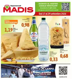 Volantino Madis Pagina 1: Grana Padano DOP €1,19, Peroni Birra Nastro Azzurro €0,98