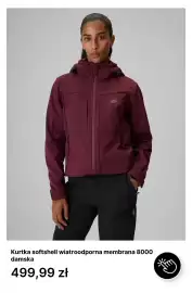 4F gazetka tydzień 38 Strona 8: Kurtka softshell wiatroodporna membrana 8000 damska 4F €499,99