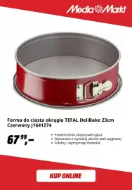 Media Markt gazetka Strona 10: Forma do ciasta okrągła Tefal DeliBake 23 cm czerwony J1641274 €67,99
