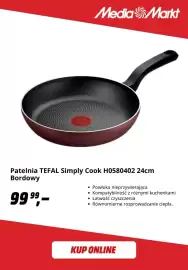 Media Markt gazetka Strona 2: Patelnia Tefal Simply Cook H0580402 24 cm bordowy €99,99