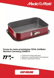 Media Markt gazetka Strona 9: Forma do ciasta prostokątna Tefal DeliBake 36x24 cm czerwony J1640574 €77,99