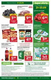 Stokrotka gazetka tydzień 38 Strona 45: Pizza Guseppe €6,99, Dżem Łowicz €4,99