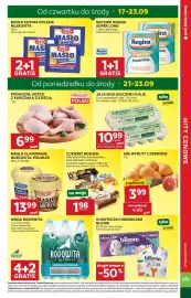 Stokrotka gazetka tydzień 38 Strona 7: Podudzia, udźce z kurczaka z kośćią €6,99, Ręcznik Regina Super Long