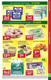 Stokrotka gazetka tydzień 38 Strona 7: Podudzia, udźce z kurczaka z kośćią €6,99, Ręcznik Regina Super Long